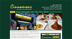 Desktop Screenshot of cinnamonsindianrestaurant.co.uk